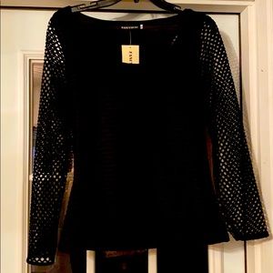 Fishnet long-sleeves shirt